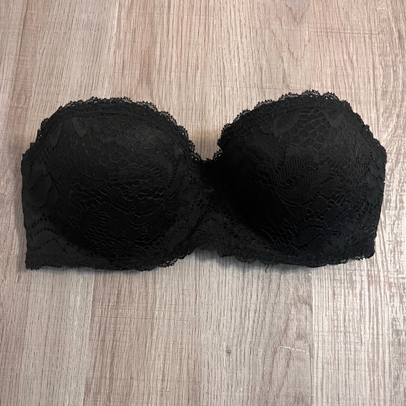 Xhilaration Strapless Lace Padded Push-Up Bra, 32C - Picture 1 of 4